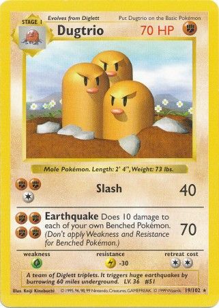 Dugtrio (19/102) [Base Set Shadowless Unlimited] | Silver Goblin