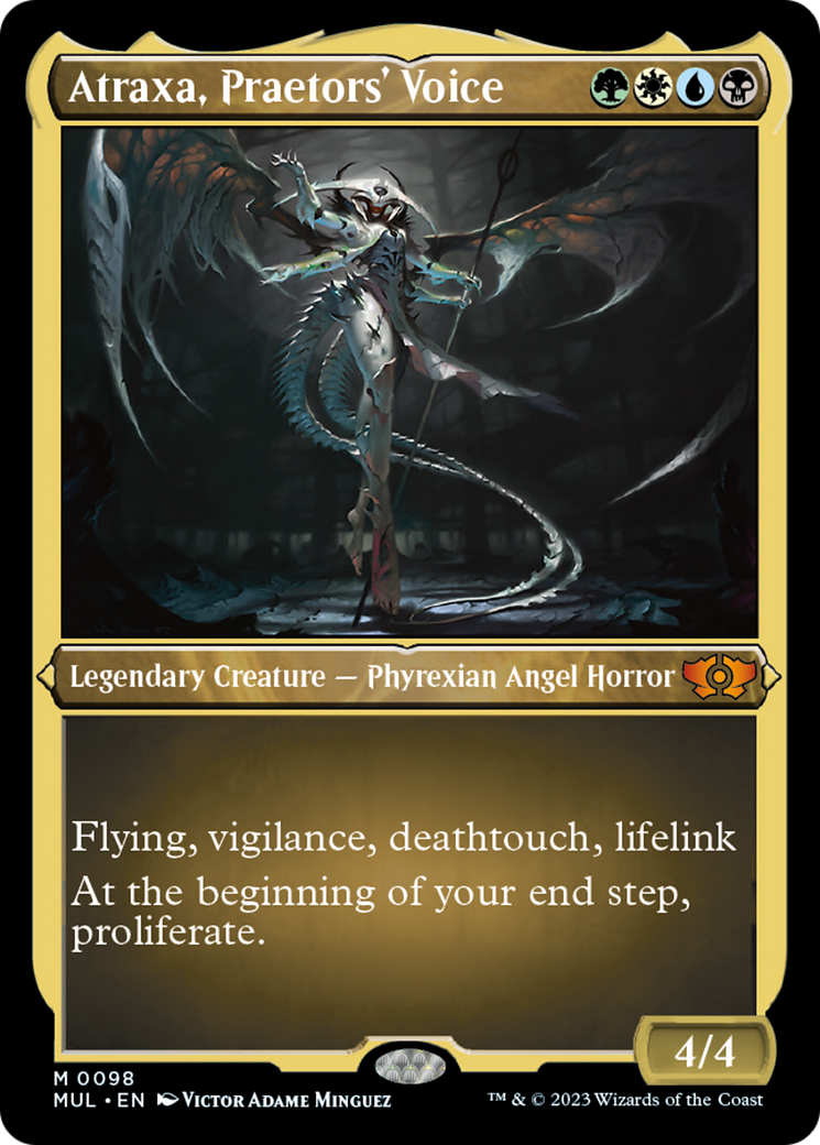 Atraxa, Praetors' Voice (Foil Etched) [Multiverse Legends] | Silver Goblin