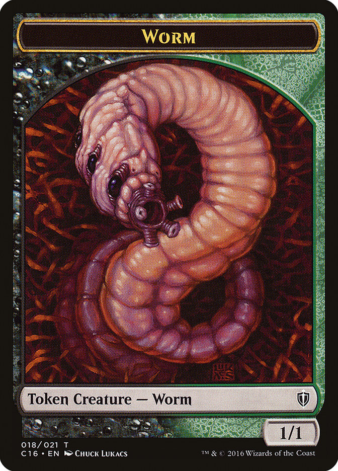 Zombie // Worm Double-Sided Token [Commander 2016 Tokens] | Silver Goblin