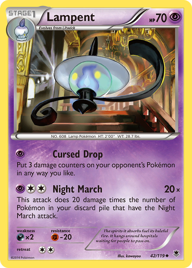 Lampent (42/119) [XY: Phantom Forces] | Silver Goblin