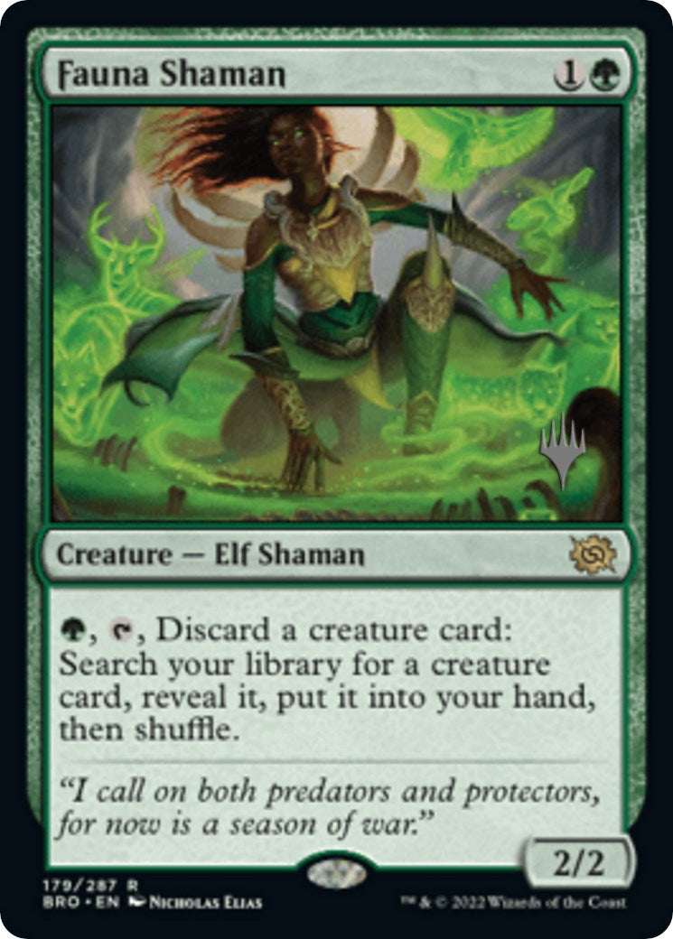 Fauna Shaman (Promo Pack) [The Brothers' War Promos] | Silver Goblin