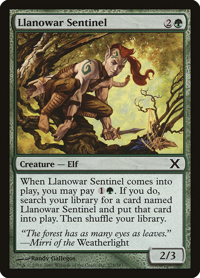 Llanowar Sentinel [Tenth Edition] | Silver Goblin