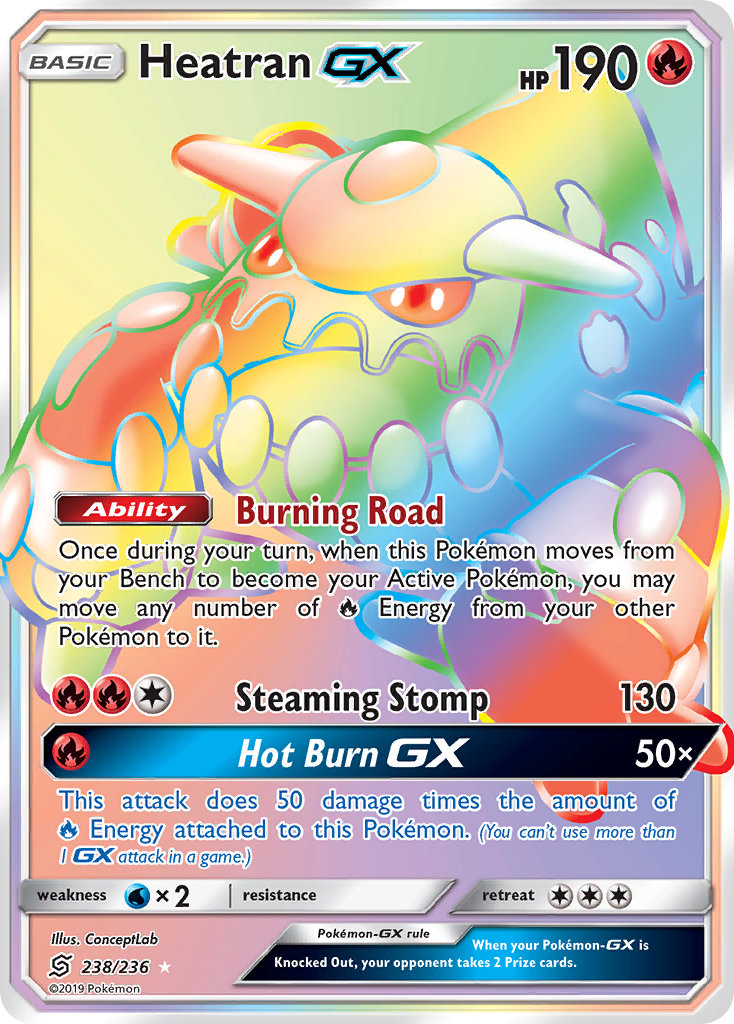 Heatran GX (238/236) [Sun & Moon: Unified Minds] | Silver Goblin