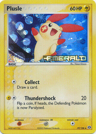 Plusle (39/106) (Stamped) [EX: Emerald] | Silver Goblin