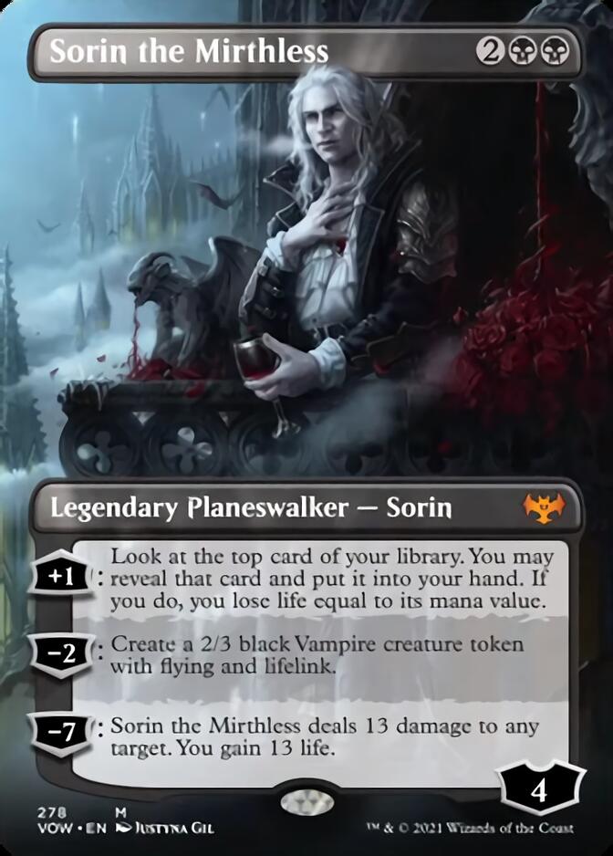 Sorin the Mirthless (Borderless) [Innistrad: Crimson Vow] | Silver Goblin