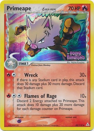 Primeape (50/110) (Delta Species) (Stamped) [EX: Holon Phantoms] | Silver Goblin