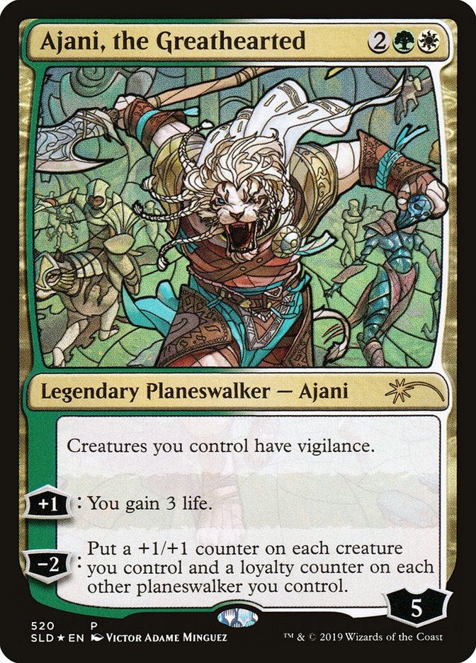 Ajani, the Greathearted (Stained Glass) [Secret Lair Drop Promos] | Silver Goblin
