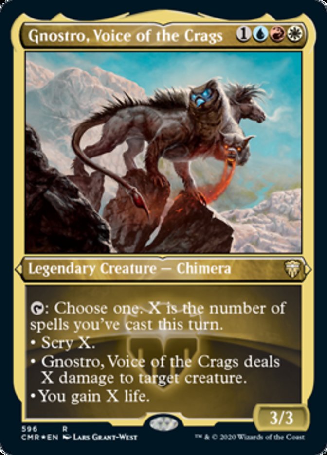 Gnostro, Voice of the Crags (Etched) [Commander Legends] | Silver Goblin