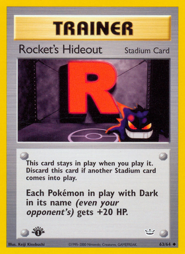 Rocket's Hideout (63/64) [Neo Revelation 1st Edition] | Silver Goblin