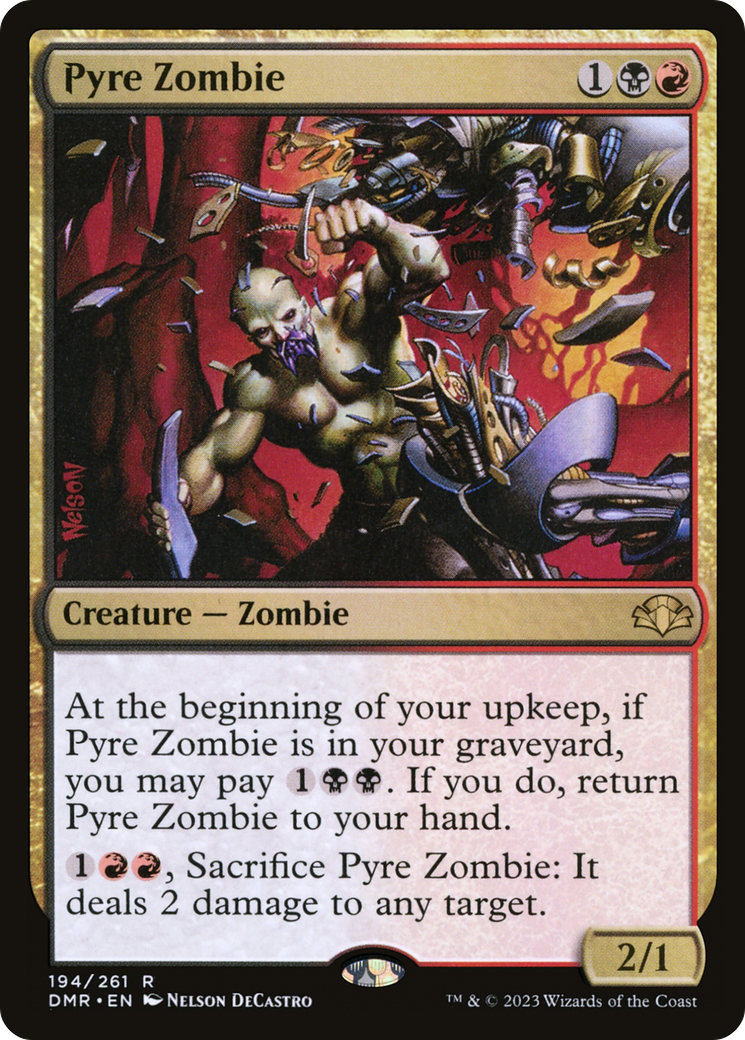 Pyre Zombie [Dominaria Remastered] | Silver Goblin