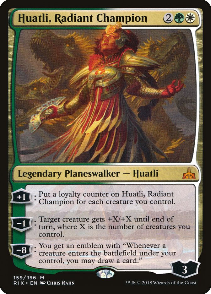 Huatli, Radiant Champion [Rivals of Ixalan] | Silver Goblin