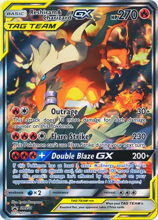 Reshiram & Charizard GX (SM201) (Jumbo Card) [Sun & Moon: Black Star Promos] | Silver Goblin