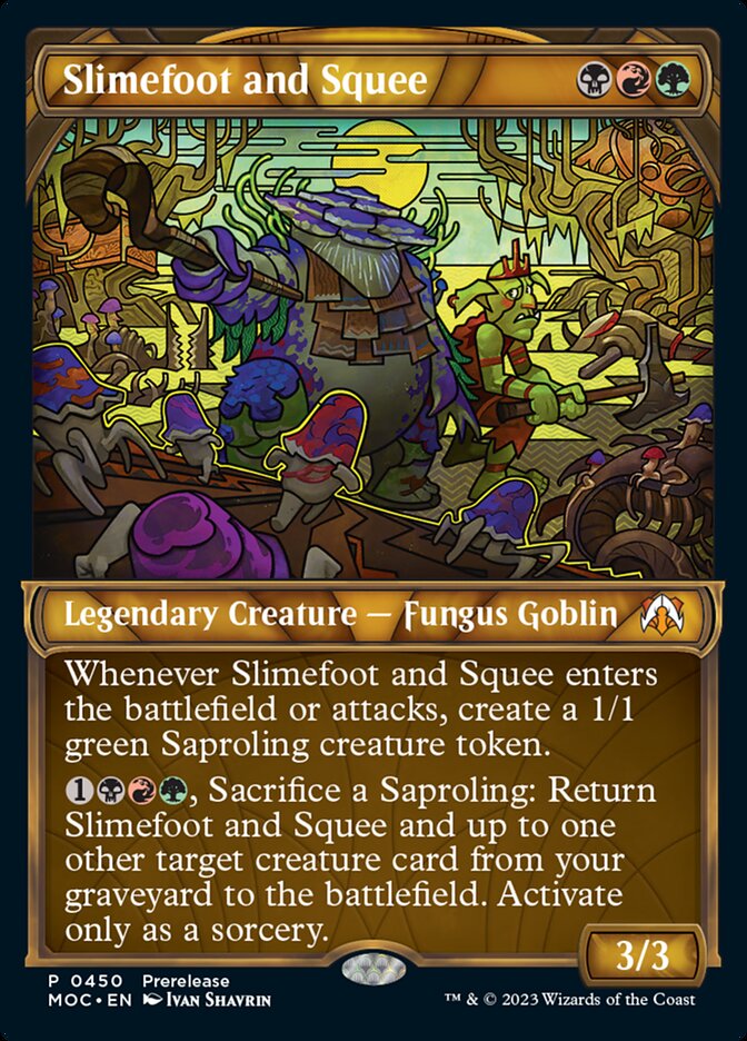 Slimefoot and Squee (Showcase Planar Booster Fun) [March of the Machine Commander] | Silver Goblin