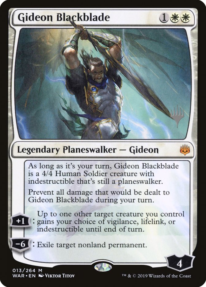 Gideon Blackblade (Promo Pack) [War of the Spark Promos] | Silver Goblin