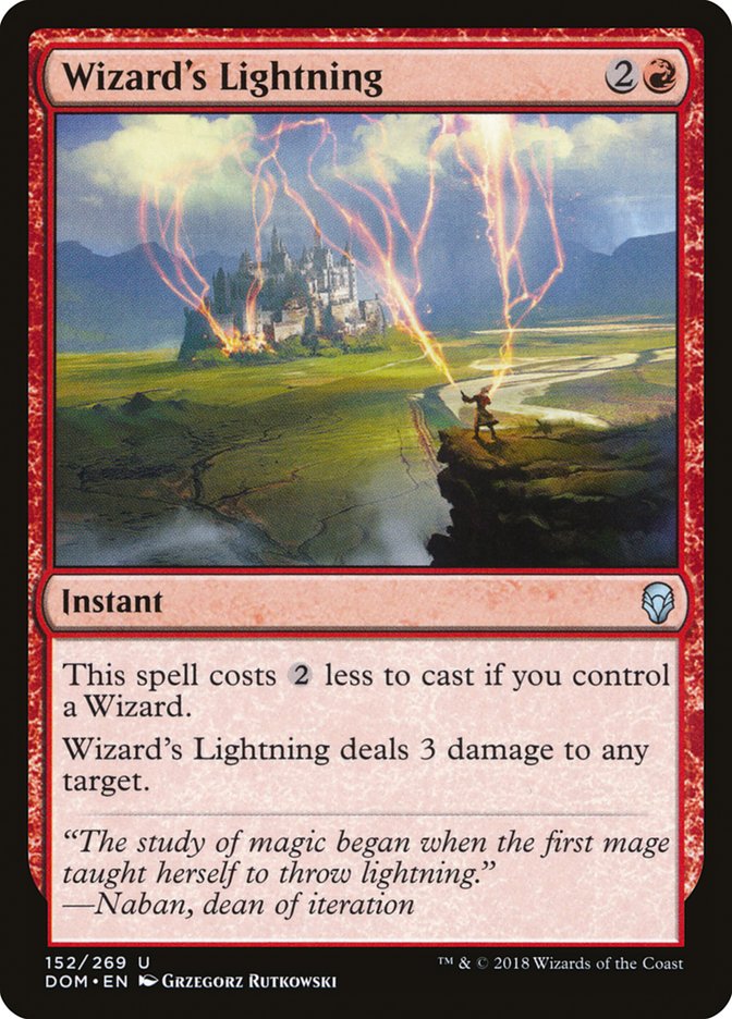 Wizard's Lightning [Dominaria] | Silver Goblin