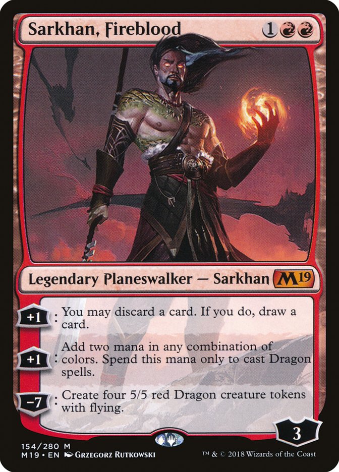 Sarkhan, Fireblood [Core Set 2019] | Silver Goblin