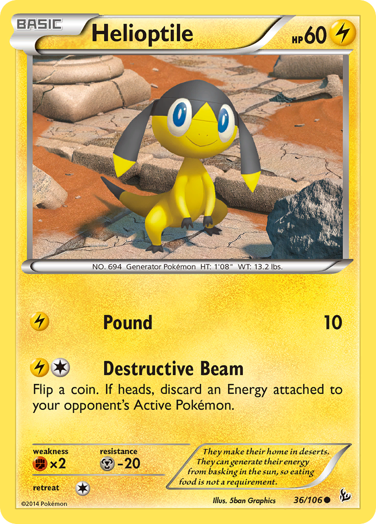 Helioptile (36/106) [XY: Flashfire] | Silver Goblin