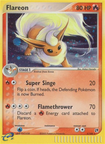 Flareon (5/100) [EX: Sandstorm] | Silver Goblin