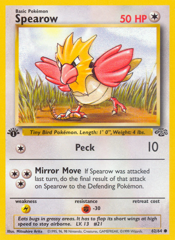 Spearow (62/64) [Jungle 1st Edition] | Silver Goblin