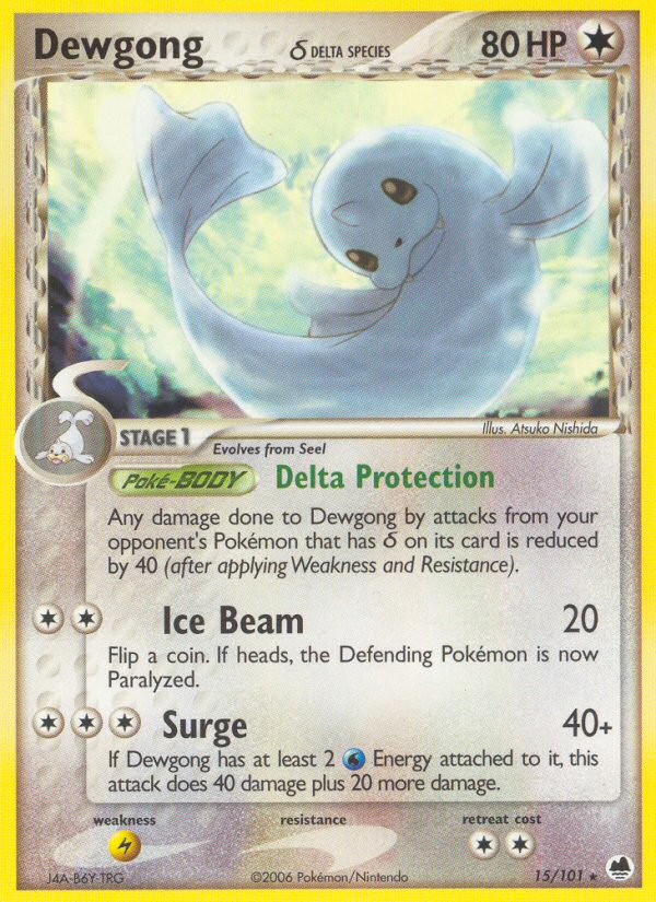 Dewgong (15/101) (Delta Species) [EX: Dragon Frontiers] | Silver Goblin