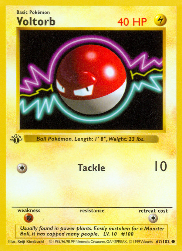 Voltorb (67/102) (Shadowless) [Base Set 1st Edition] | Silver Goblin