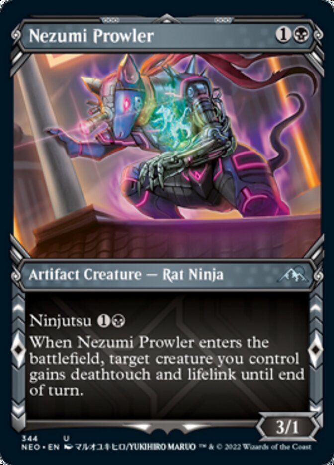 Nezumi Prowler (Showcase Ninja) [Kamigawa: Neon Dynasty] | Silver Goblin