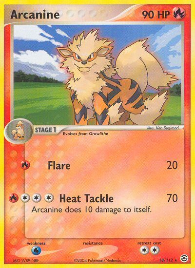 Arcanine (18/112) [EX: FireRed & LeafGreen] | Silver Goblin