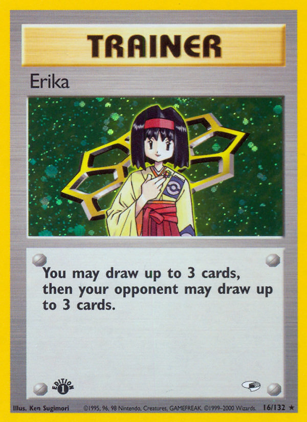 Erika (16/132) [Gym Heroes 1st Edition] | Silver Goblin