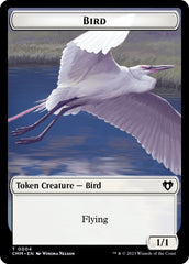 Bird // Emblem - Teferi, Temporal Archmage Double-Sided Token [Commander Masters Tokens] | Silver Goblin
