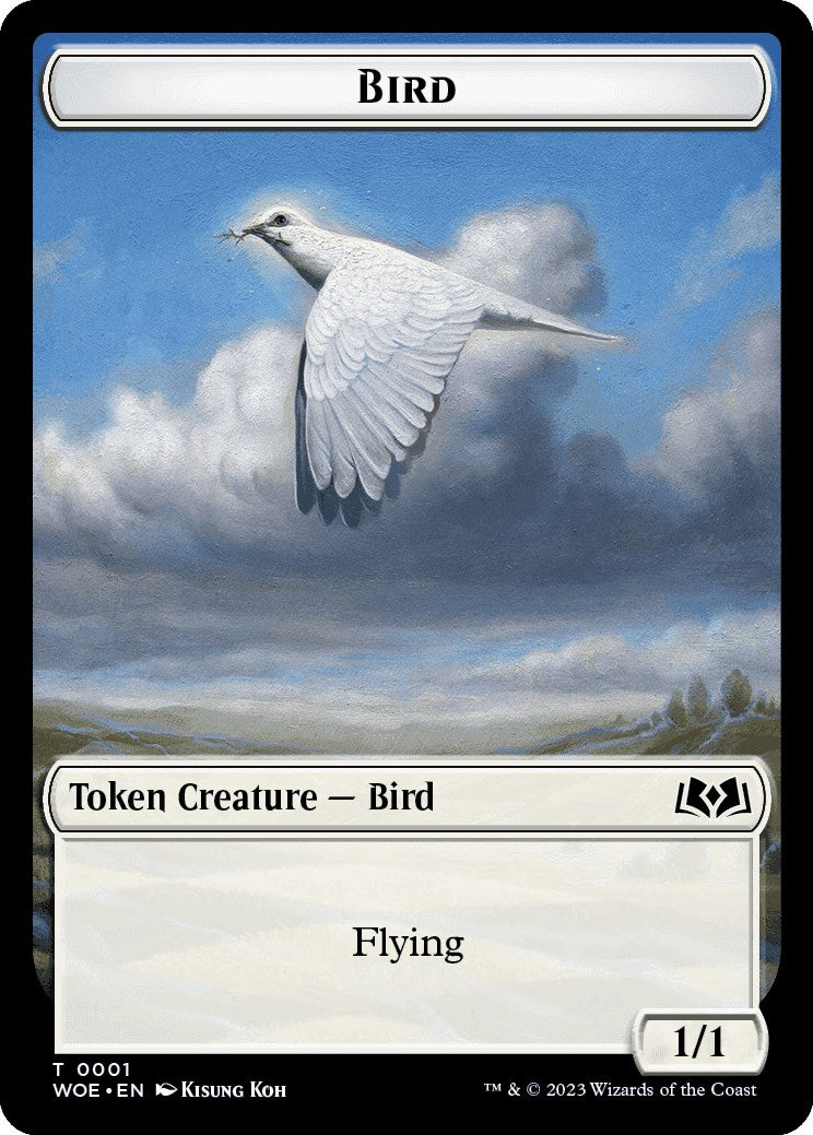 Bird Token [Wilds of Eldraine Tokens] | Silver Goblin