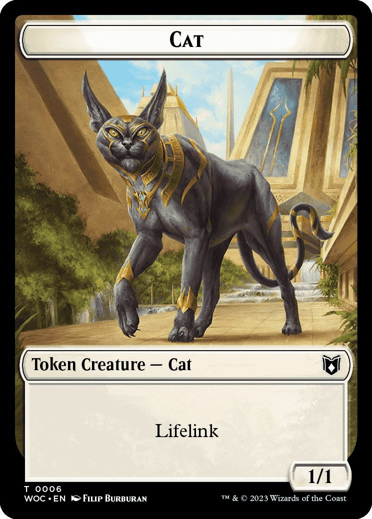 Cat (0006) // Pegasus Double-Sided Token [Wilds of Eldraine Commander Tokens] | Silver Goblin