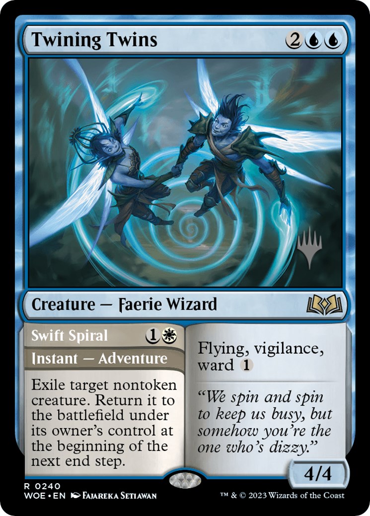 Twining Twins // Swift Spiral (Promo Pack) [Wilds of Eldraine Promos] | Silver Goblin