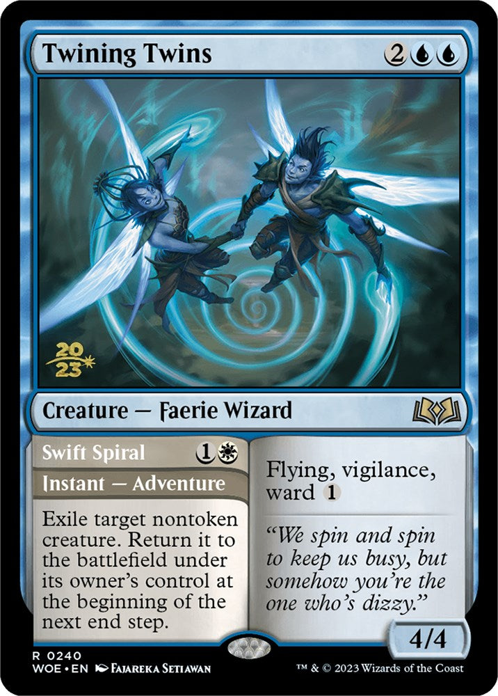 Twining Twins // Swift Spiral (Promo Pack) [Wilds of Eldraine Promos] | Silver Goblin