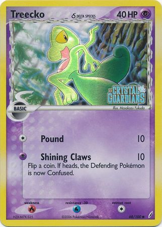 Treecko (68/100) (Delta Species) (Stamped) [EX: Crystal Guardians] | Silver Goblin