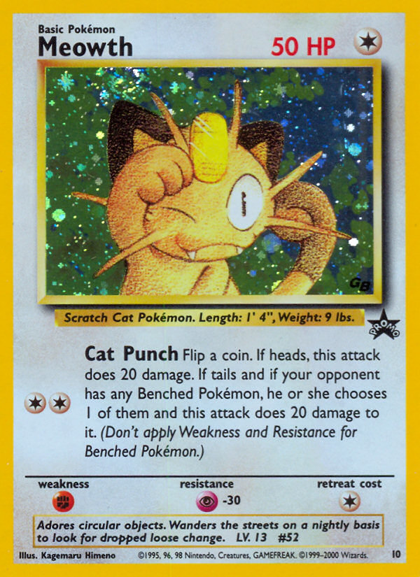 Meowth (10) [Wizards of the Coast: Black Star Promos] | Silver Goblin