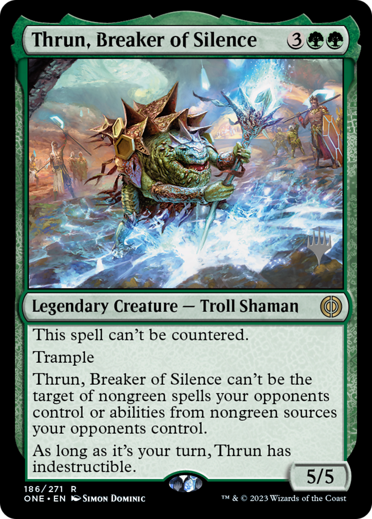 Thrun, Breaker of Silence (Promo Pack) [Phyrexia: All Will Be One Promos] | Silver Goblin