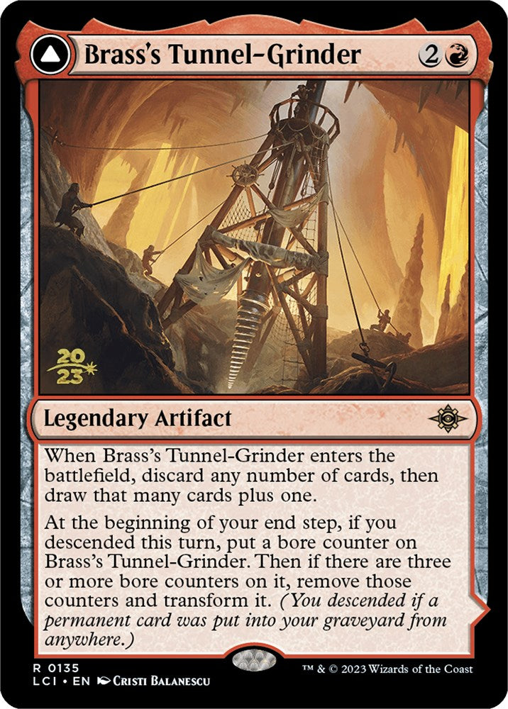 Brass's Tunnel-Grinder // Tecutlan, the Searing Rift [The Lost Caverns of Ixalan Prerelease Cards] | Silver Goblin