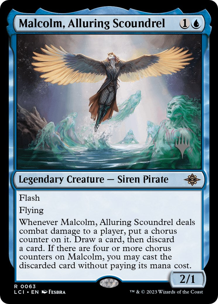 Malcolm, Alluring Scoundrel (Promo Pack) [The Lost Caverns of Ixalan Promos] | Silver Goblin