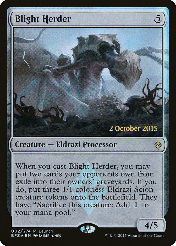 Blight Herder (Launch) [Battle for Zendikar Promos] | Silver Goblin