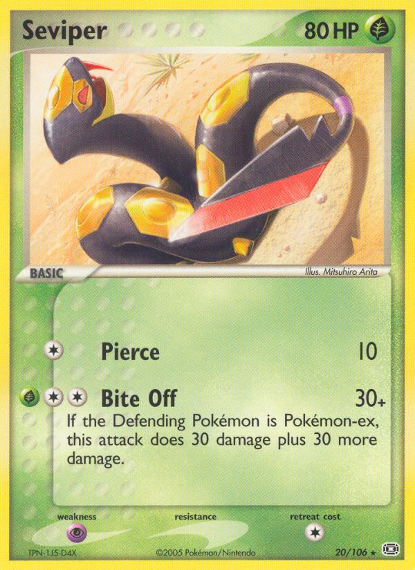 Seviper (20/106) [EX: Emerald] | Silver Goblin