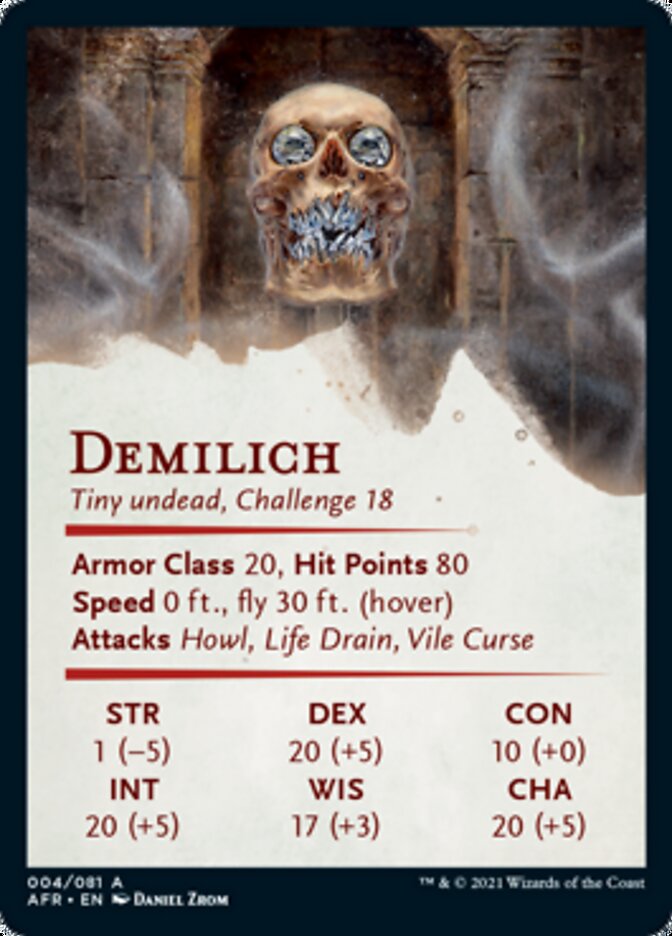 Demilich Art Card [Dungeons & Dragons: Adventures in the Forgotten Realms Art Series] | Silver Goblin