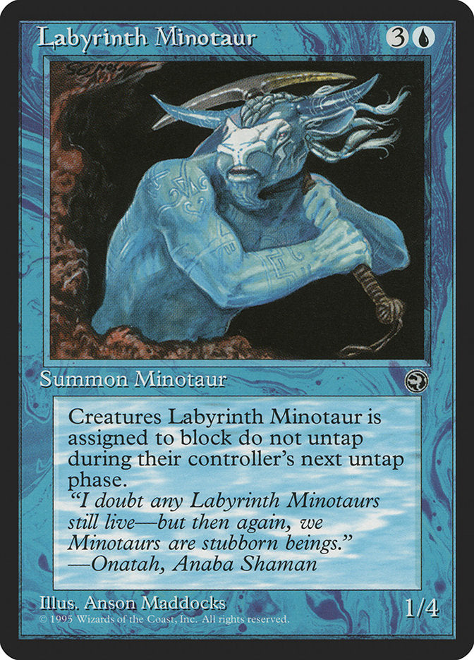 Labyrinth Minotaur (Onatah Flavor Text) [Homelands] | Silver Goblin