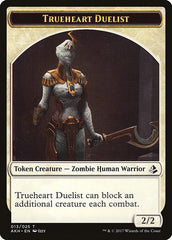 Zombie // Trueheart Duelist Double-Sided Token [Amonkhet Tokens] | Silver Goblin