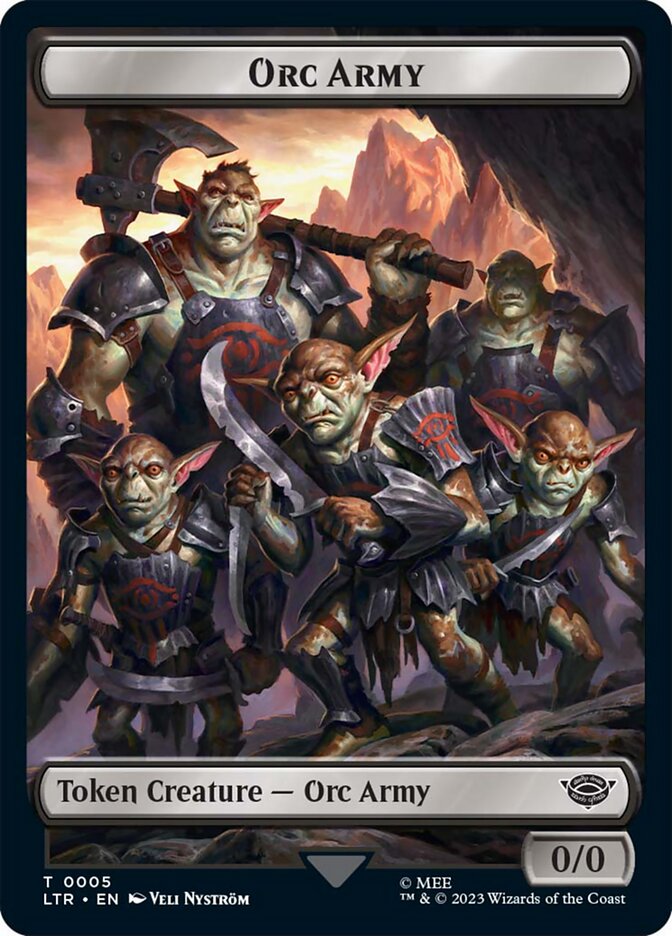 Orc Army Token (05) [The Lord of the Rings: Tales of Middle-Earth Tokens] | Silver Goblin