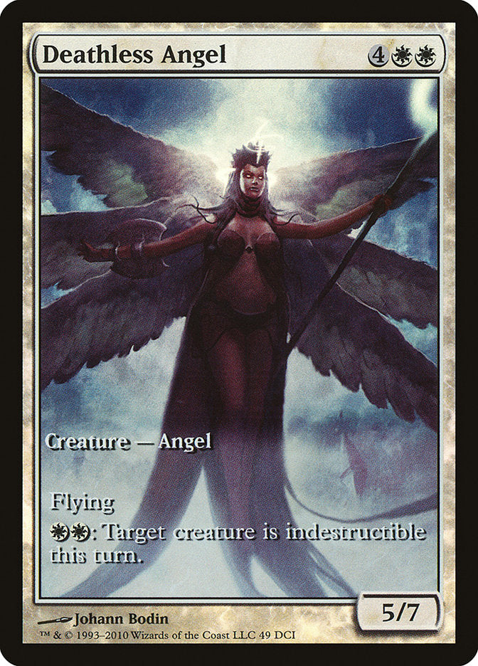 Deathless Angel (Game Day) (Extended Art) [Rise of the Eldrazi Promos] | Silver Goblin