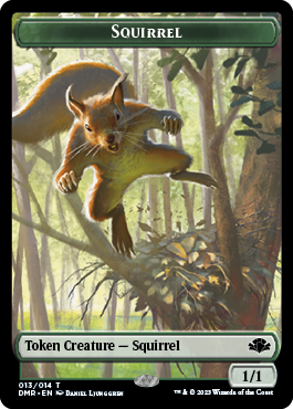 Elephant // Squirrel Double-Sided Token [Dominaria Remastered Tokens] | Silver Goblin
