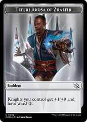 Soldier // Teferi Akosa of Zhalfir Emblem Double-Sided Token [March of the Machine Tokens] | Silver Goblin