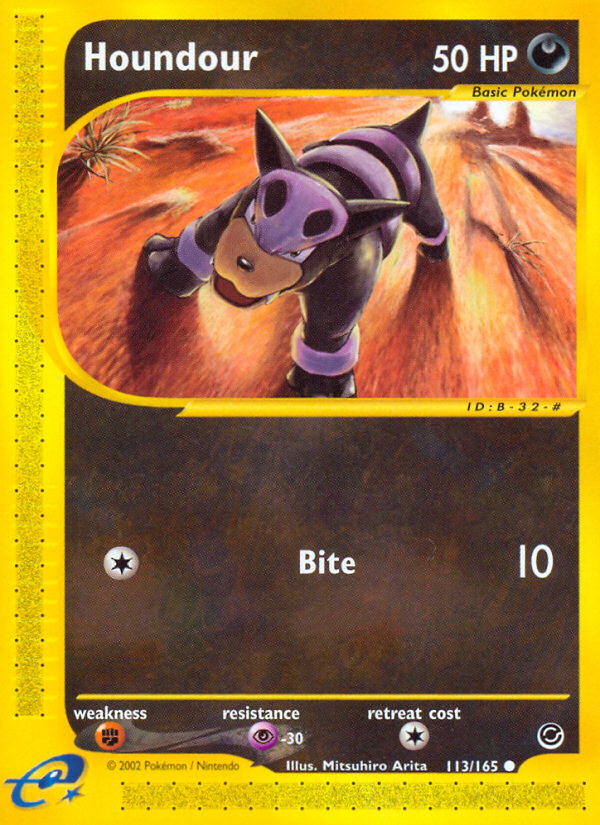 Houndour (113/165) [Expedition: Base Set] | Silver Goblin