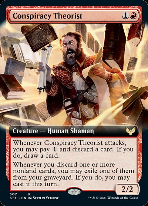 Conspiracy Theorist (Extended Art) [Strixhaven: School of Mages] | Silver Goblin