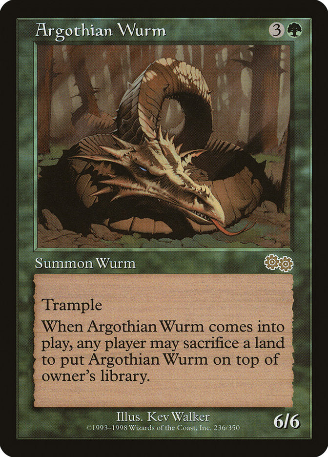Argothian Wurm [Urza's Saga] | Silver Goblin